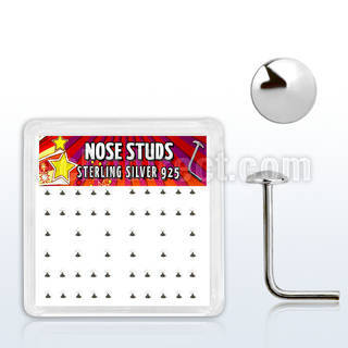 nsmx3 caja display piercing nariz l plata 925 0 6mm redonda 2mm distribuidor