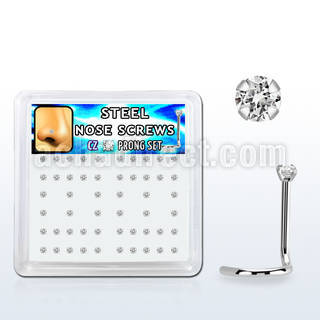 nswz15xc box w 316l steel nose screws, 20g w prong set 1.5mm cz