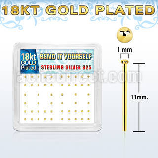 nymx5rg caja 52 plata 925 piercing nariz doblar tu mismo 0 6mm oro 18 kts redonda 1mm venta