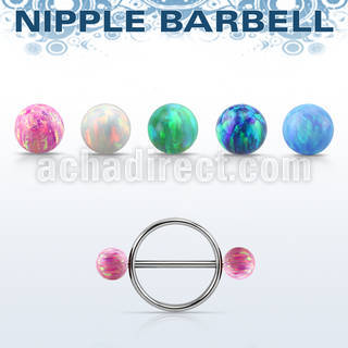 opnpe5 pezonera pezon redonda acero quirurgio barbell acero 316l 1 6m bolas opalo 5mm distribuidor mayorista