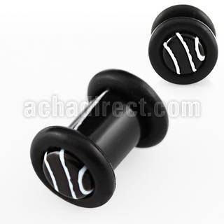 pgmb4 dilatacion plug flare unico acrilico negro logo marmol anillo torico 5mm venta