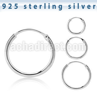 pho pair of silver hoop earrings size thickness 1 2mm