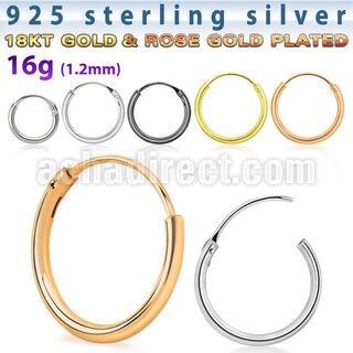 pho pair of silver hoop earrings size thickness 1 2mm