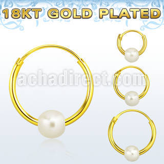 phorgp par pendientes aro hueco plata esterlina 925 oro 18 kts bola pera 4mm mayorista