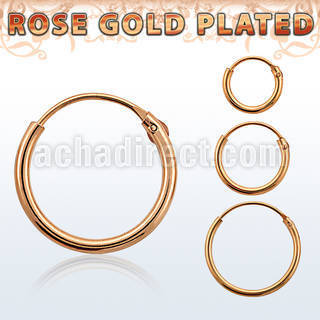 phors par pendientes aro hueco plata esterlina 925 oro rosa al por mayor