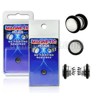 pkmp30 surgical steel magnetic fake plug with rubber o rings