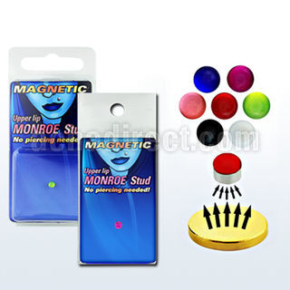 pkmr2 magnetic non piercing monroe stud with uv ball