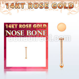 rbrd1 piercing nariz hueso oro rosa 14 kts 0 6mm redonda 1mm venta