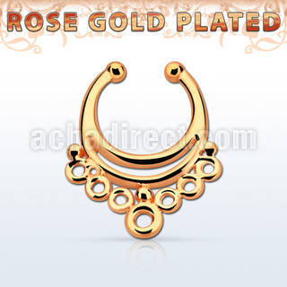 rssepd1 septum click falso plata 925 oro rosa 1mm indio 12mm al por mayor