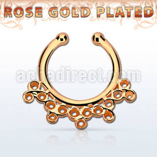rssepd5 septum click falso plata 925 oro rosa 1mm indio elaborado 12mm distribuidor