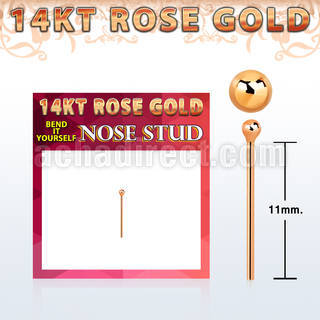 rysb1 piercing nariz doblar tu mismo oro rosa 14 kts 0 6mm bola oro liso 1 5mm venta