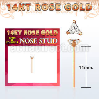 ryztc1 piercing nariz doblar tu mismo oro rosa 14 kts 0 6mm zirconia tri 3mm mayorista