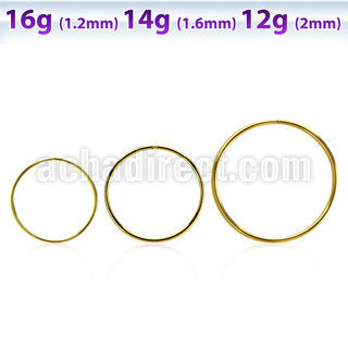 sellg gold pvd plated surgical steel xl sized seamless ring