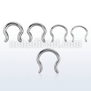 sepd 316l steel septum retainer in an outward bell shape