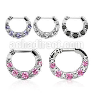 sepg16 septum clicker with 5 crystal w a 316l steel closure bar