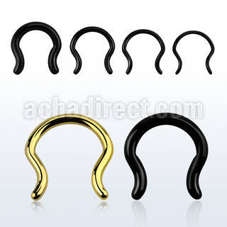 septd septum retenedor retainer acero 316l pvd negro campana hacia fuera distribuidor mayorista