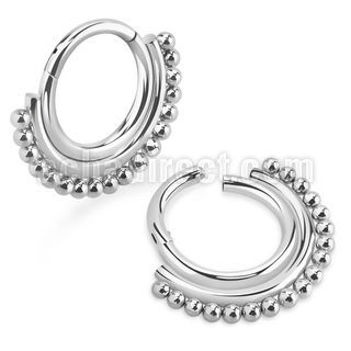 sgsh16 316l steel hinged segment ring chain balls