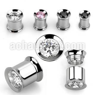 shprz dilatacion tunel doble flare acero quirurgico tornillo interno zirconia central mayorista