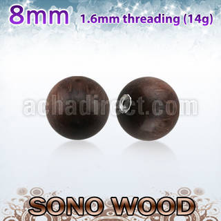 snball8 bola madera sono 8mm rosca acero quirurgico al por mayor