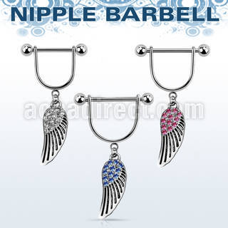 snpod18 barbell pezon estribo acero quirurgico bolas 5mm ala pajaro mayorista