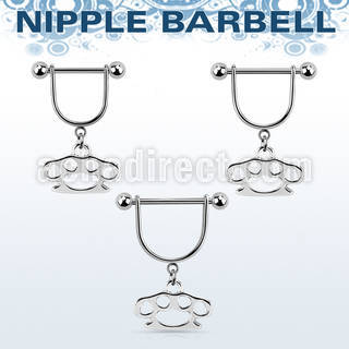 snpod4 barbell pezon estribo acero quirurgico bolas 5mm puno americano colgado mayorista