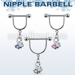 snpoz5 barbell pezon estribo acero quirurgico bolas 5mm cisne zirconita colgado distribuidor mayorista