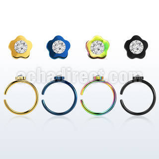 snrt1 aro nariz clip acero 316l anodizado flor cristal diametro 8mm venta