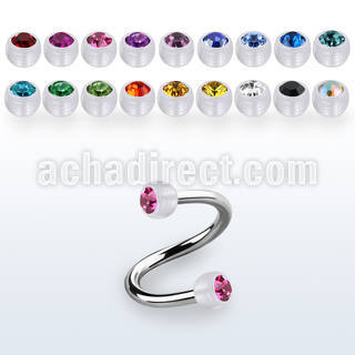 spajb5 espiral acero quirurgico bolas bioflexibles 5mm cristal bisel distribuidor mayorista