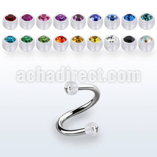 speajb3 espiral acero quirurgico bolas bioflexibles 3mm cristal bisel mayorista