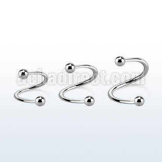 speb espiral ceja acero quirurgico bolas 3mm distribuidor mayorista