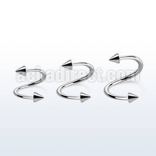 specn espiral ceja acero quirurgico conos 3mm distribuidor
