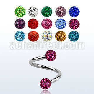 spfr4 espiral acero quirurgico bolas multi cristal ferido 4mm distribuidor mayorista