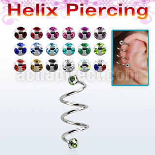 sphemj piercing espiral helix acero quirurgico triple bolas multi joya 4mm venta