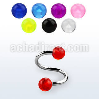 spuv espiral acero quirurgico bolas acrilicas 5mm venta
