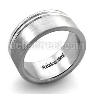 sr161 anillo banda acero inoxidable mate lados forrados brillo espejo distribuidor