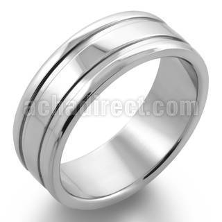 sr162 anillo acero inoxidable brillo espejo lados forrados venta