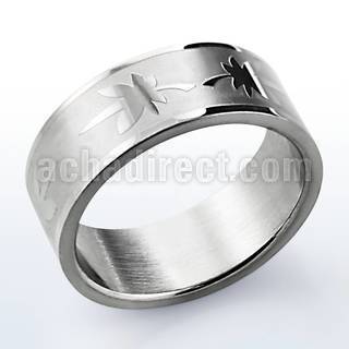 sr203 anillo tallado acero inoxidable mate marihuana brillo espejo distribuidor
