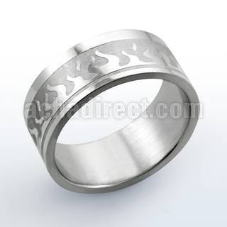sr204 anillo tallado acero inoxidable mate lineas brillo espejo distribuidor