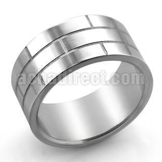 sr206 anillo tallado acero inoxidable brillo espejo estilo ladrillo distribuidor mayorista