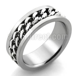 sr246 anillo acero inoxidable mate incrustada al por mayor