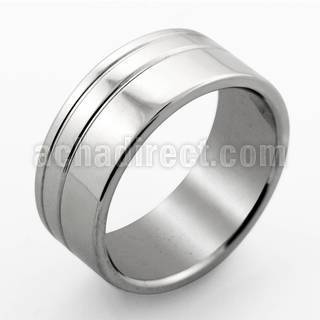 sr313 anillo grabable acero inoxidable ranura redonda doble lados brillo espejo venta