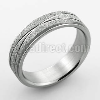 sr326 anillo acero inoxidable mate diamante cortado al por mayor