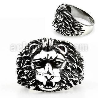 sr342 anillo acero 316l cabeza leon macho estilo antiguo distribuidor