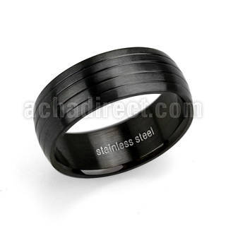 srb67 anillo acero inoxidable negro 4 arboledas brillo espejo venta