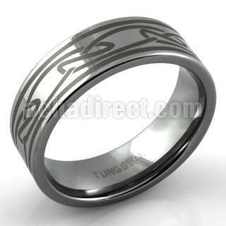 sru34 tungsten ring with celtic weave pattern