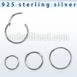 sterling silver hinged segment ring, 18g (1.0mm)
