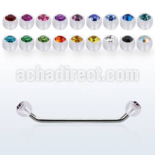 subajb5 barbell superficial industrial acero quirurgico 45 grados bolas bioflexibles 5mm cristal bisel distribuidor