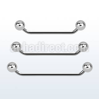 subb14 45 316l steel industrial surface barbell with 5mm balls