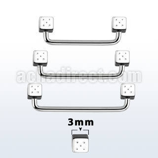 suddi3 barbell superficial industrial acero quirurgico 90 grados dados 3mm distribuidor