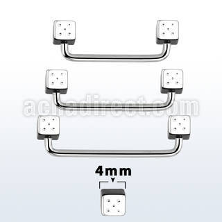 suddi4 barbell superficial industrial acero quirurgico 90 grados dados 4mm venta